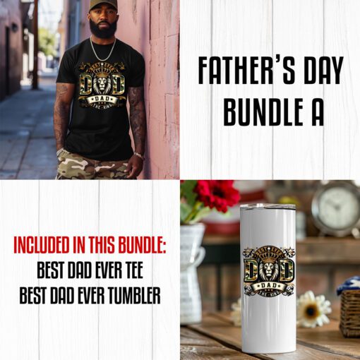 Father’s Day Bundle A – Best Dad Ever Tee + Tumbler