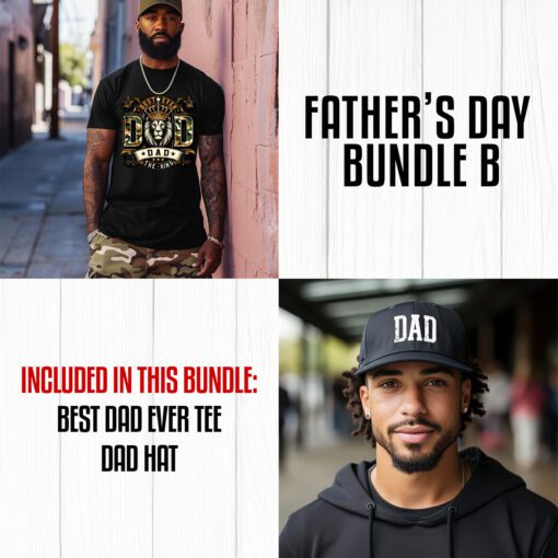 Father’s Day Bundle B – Best Dad Ever Tee + Hat
